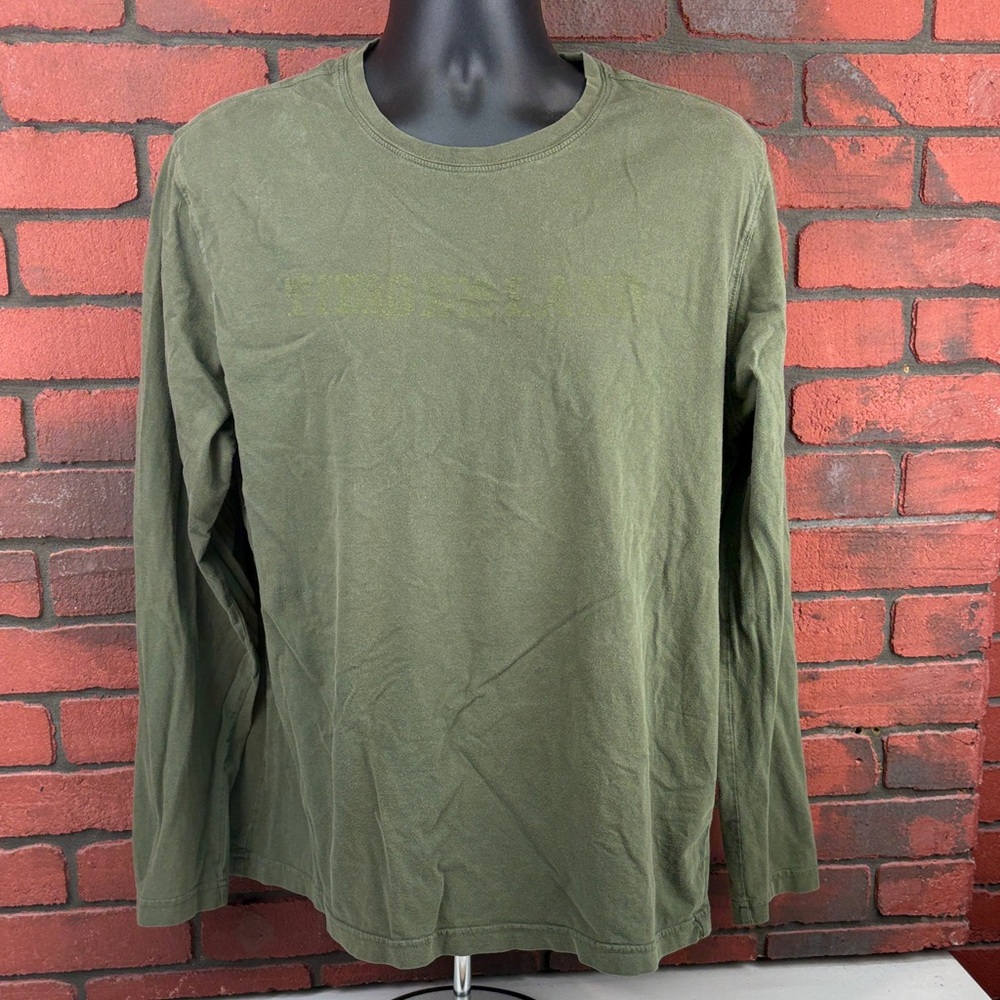 Timberland Shirt Mens XL Green Long Sleeve